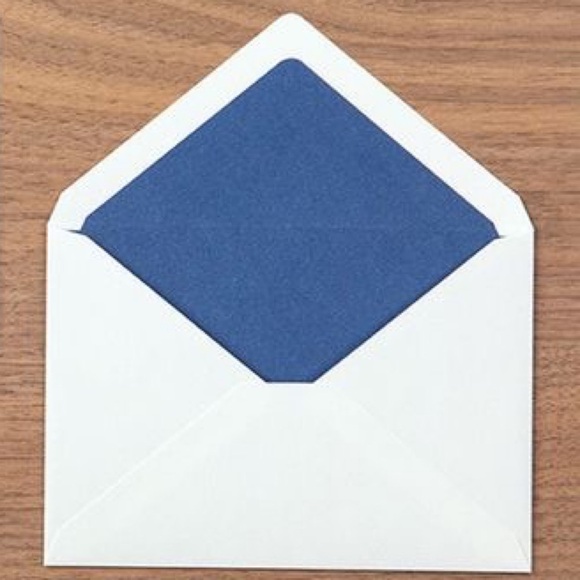 8ct Renner Davis Light Gray and Navy Lined Envelopes - Picture 1 of 13